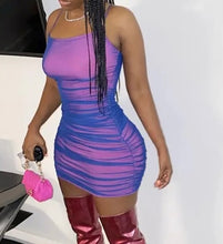 Load image into Gallery viewer, Blue Magenta Dress
